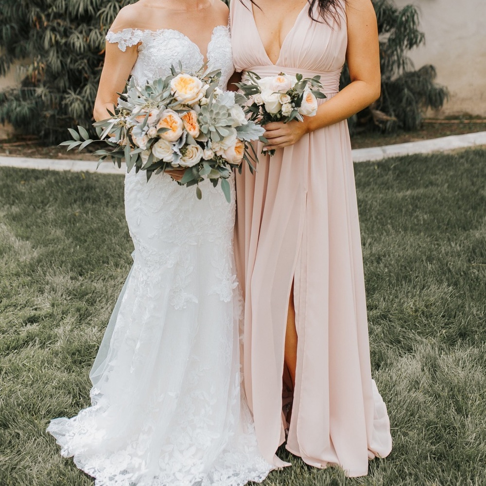 BLUSH BRIDESMAID DRESS